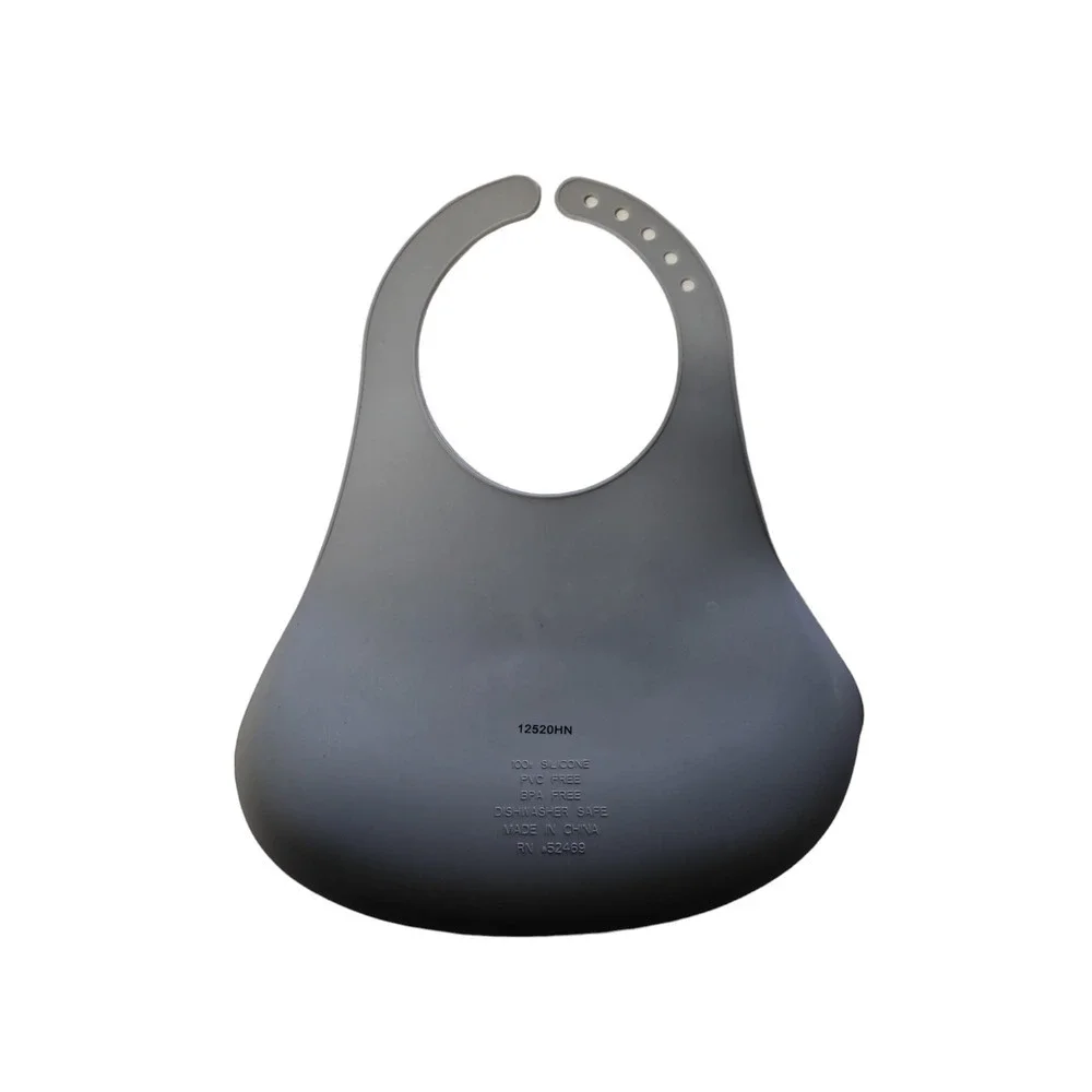Cloud Island Little Treasure Bibs Unisex OS Gray Silicone Baby Bear Fox 3 Pack